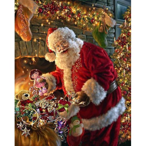 Christmas Santa Claus Cross Stitch Diamond Painting Kit