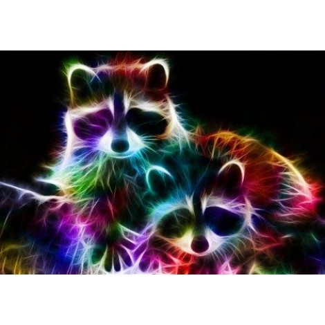 Raccoon Colors Diamond Painting Kit