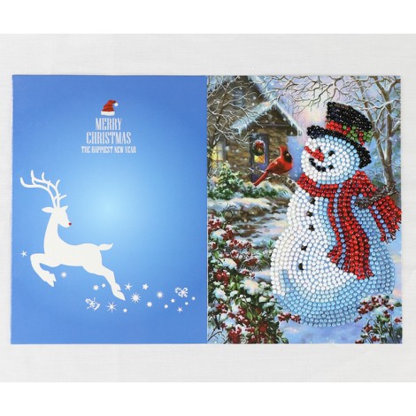 Snowman Card Diamond Painting Kit