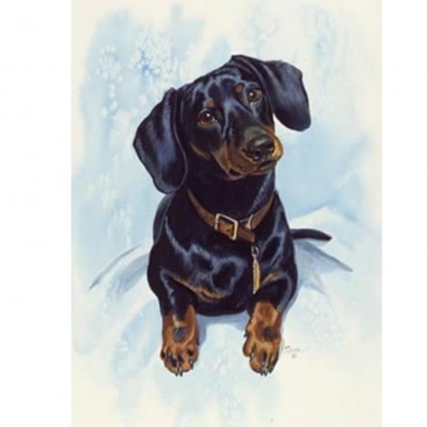 Snow In The Dog Diamond Painting Kit