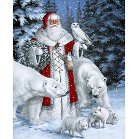 Santa Claus Bear Diamond Painting Kit