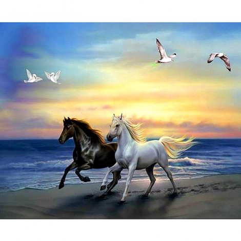 Run The Horse Diamond Painting Kit