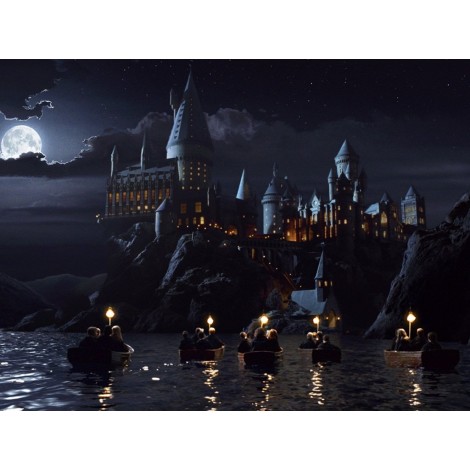 Castle Night Boat Diamond Painting Kit