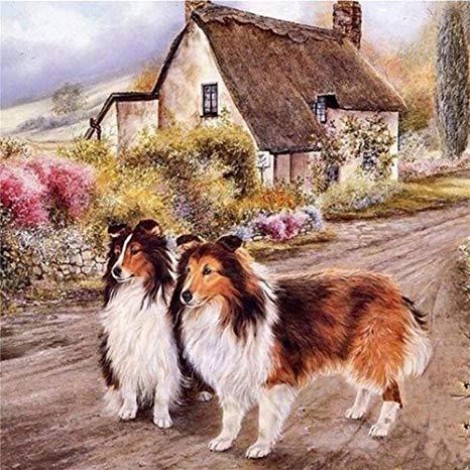 Cabin Dogs Diamond Painting Kit