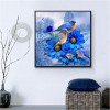 Bird on a Blue Flower Diamond Painting Kit