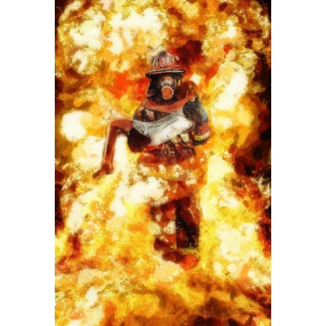 5d Fireman Firefighter Diamond Painting Kit Premium-20