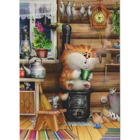 5d Cat Diamond Painting Kit Premium-37